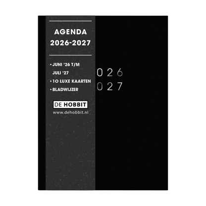 Pocket agenda 2026-2027 A6 Zwart