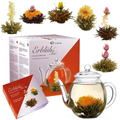 Geschenkset - Mix zwarte en witte thee(bloemen) + theepot 500 ml
