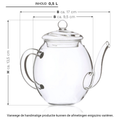 Geschenkset - Mix zwarte en witte thee(bloemen) + theepot 500 ml