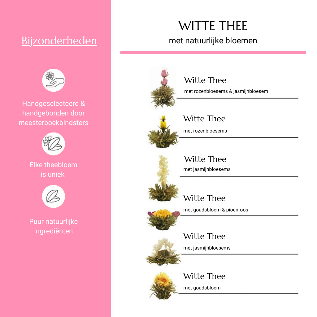 Magnetische geschenkdoos - Witte thee(bloemen)