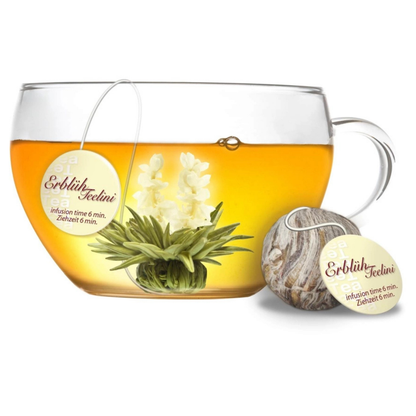 Houten geschenkset - Mix zwarte en witte thee(bloemen)