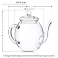Houten geschenkset - Zwarte thee(bloemen) en theepot 500 ml