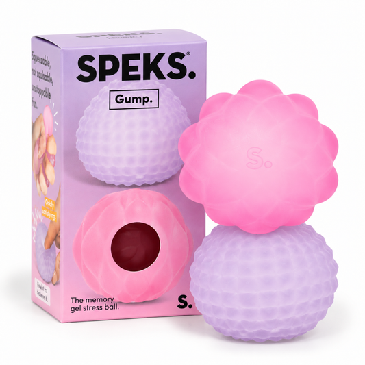 SPEKS Gump surface - memory gel stressbal fidget toy 2-Pack - Warm