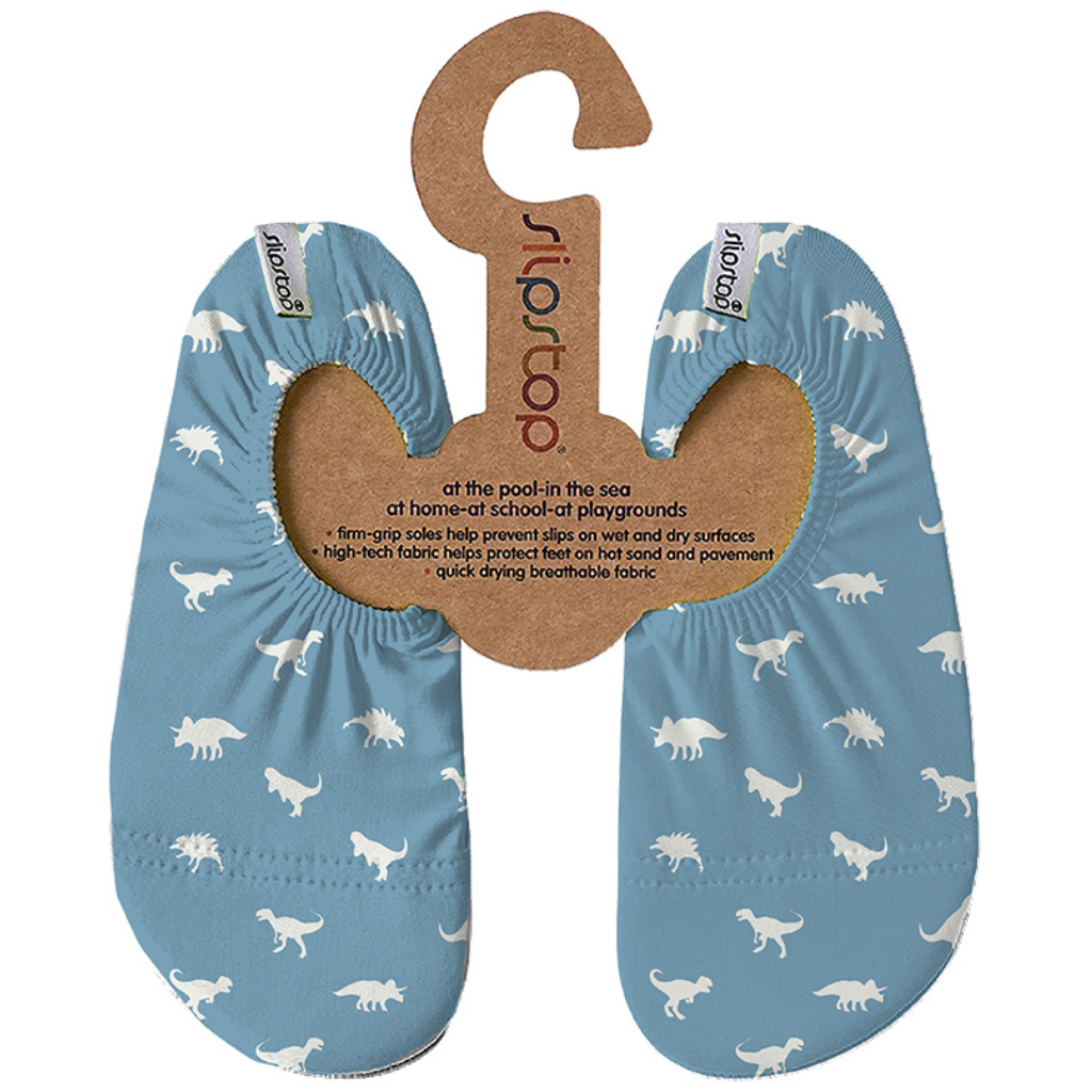 Slipstop antislip waterschoenen voor kinderen - Dino Petrol