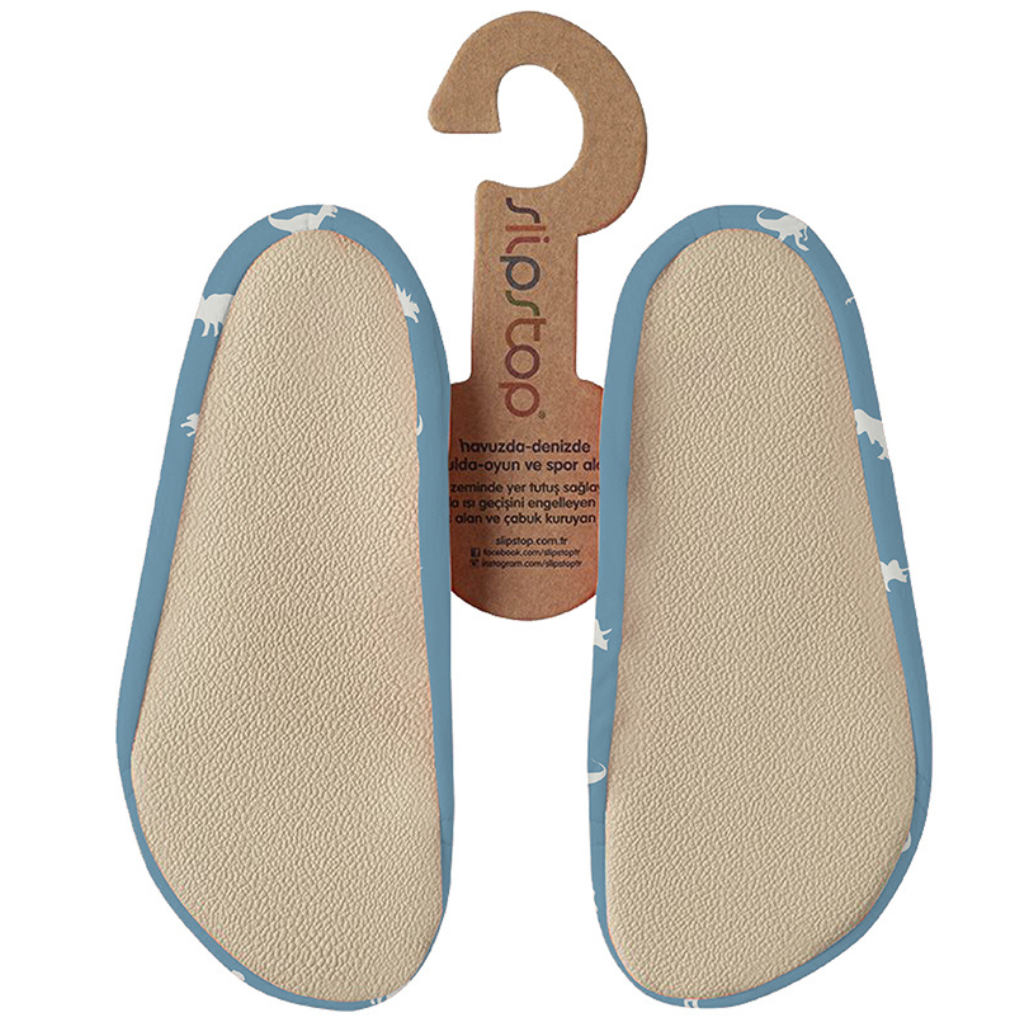 Slipstop antislip waterschoenen voor kinderen - Dino Petrol