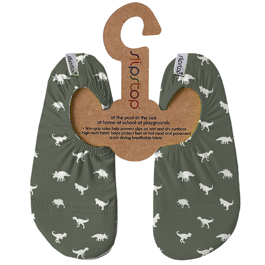 Slipstop antislip waterschoenen voor kinderen - Dino Green