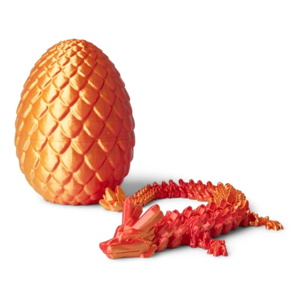 Drakenei met draak XL - 3D geprint