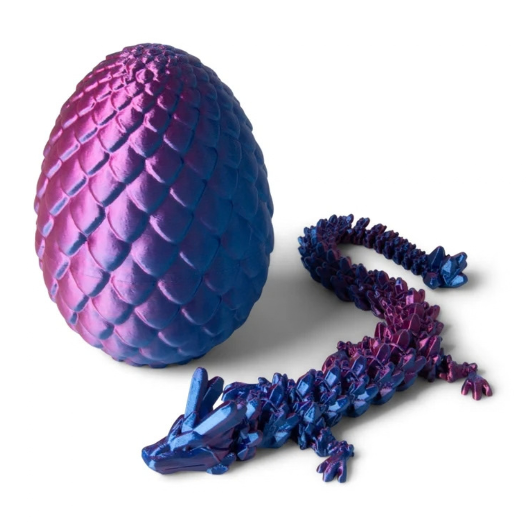 Drakenei met draak XL - 3D geprint