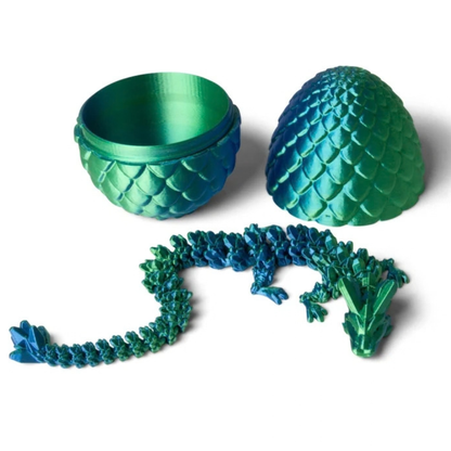 Drakenei met draak XL - 3D geprint