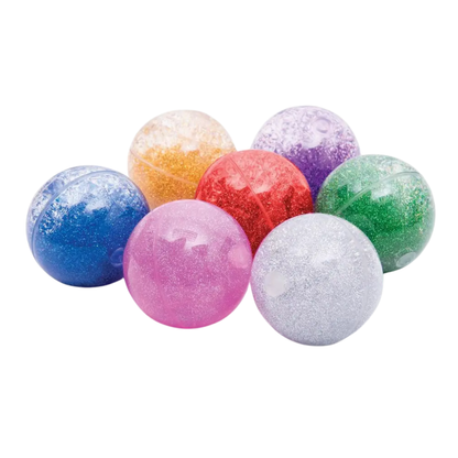 Sensorische regenboog glitter ballen - Set van 7
