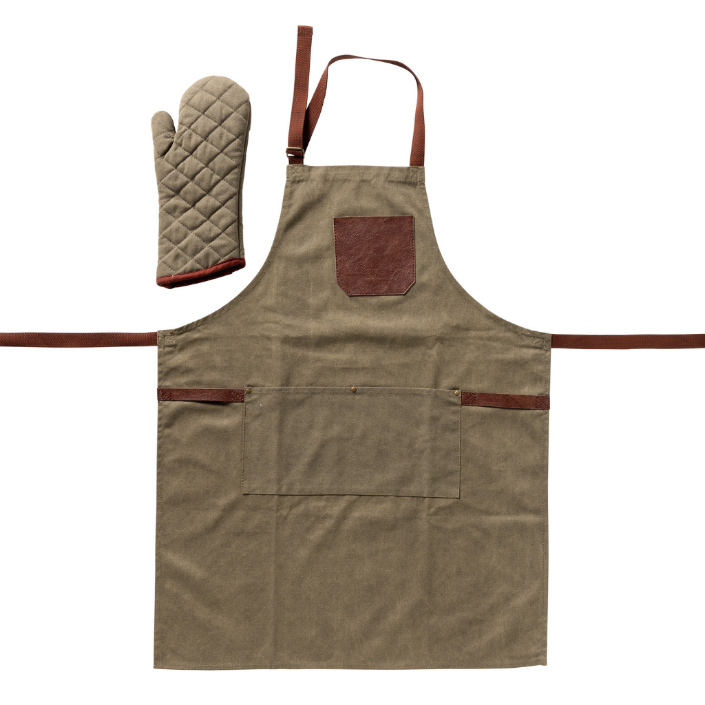 Keukenset met kookschort en ovenwanten