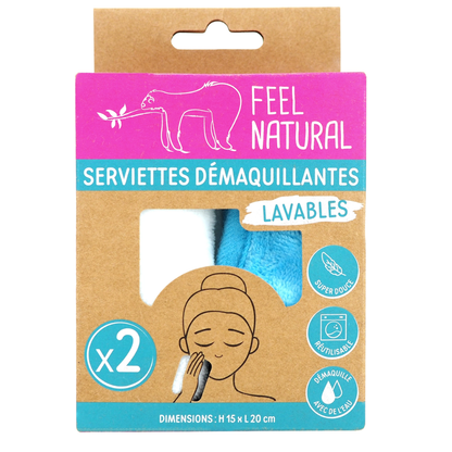 Wasbare make-up remover doekjes - 2 stuks