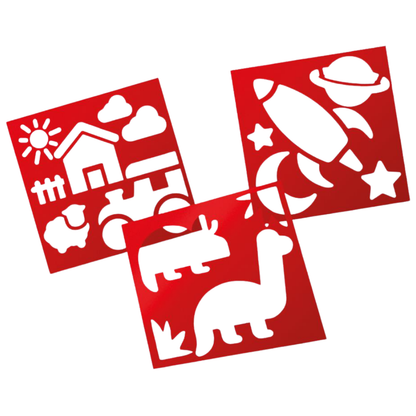 Malefix stoepkrijt set met sjablonen