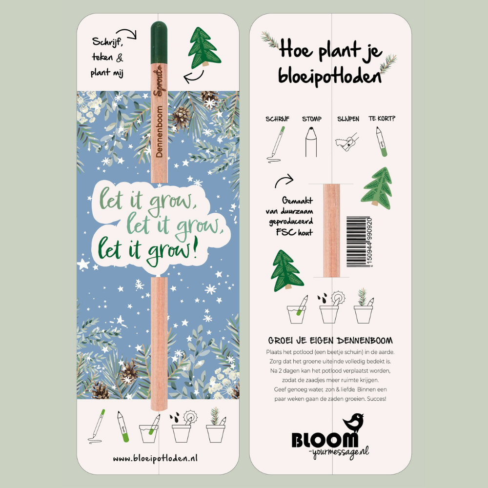 Bloeipotlood geschenkverpakking (ZONDER potlood)