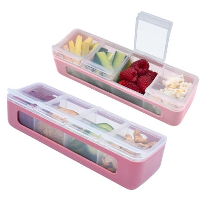 Melii - Snackbox met 4 compartimenten duopack