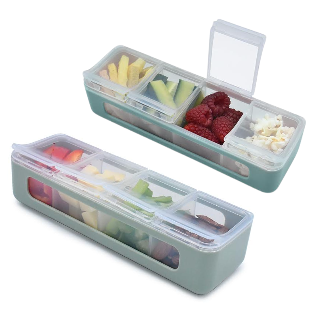 Melii - Snackbox met 4 compartimenten duopack