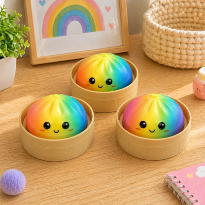 Squishy dumpling Fidget - Rainbow (8,5cm)