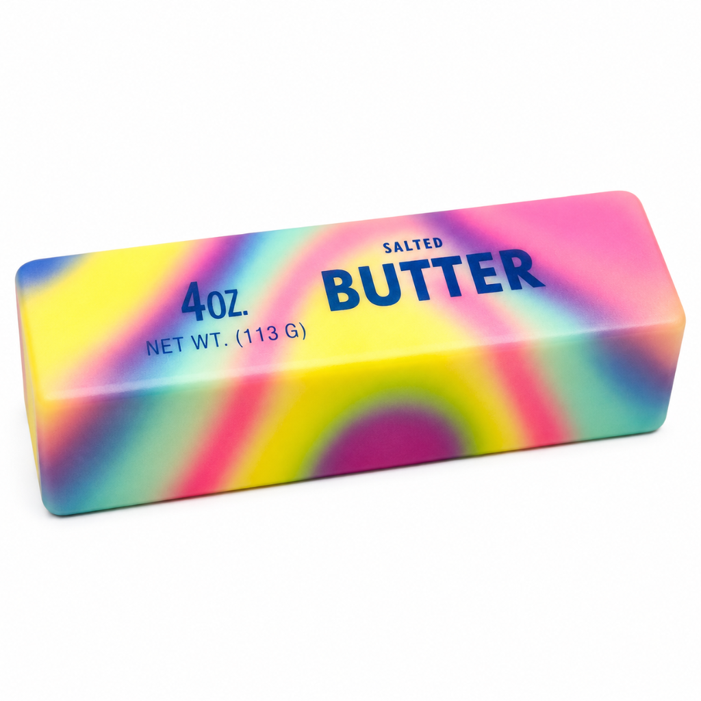Squishy Butter Slow Rising Fidget - Rainbow (13cm)