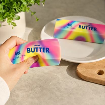 Squishy Butter Slow Rising Fidget - Rainbow (13cm)