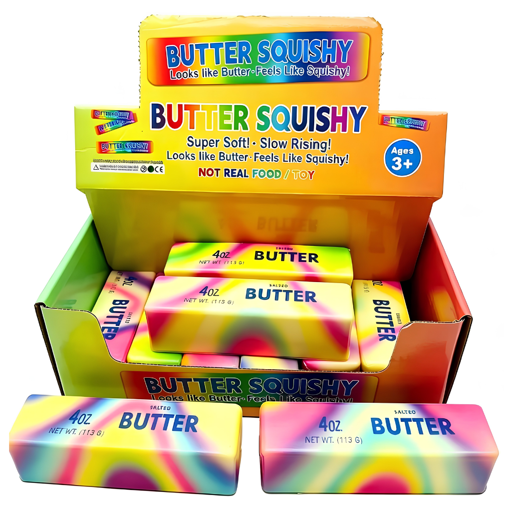 Squishy Butter Slow Rising Fidget - Rainbow (13cm)