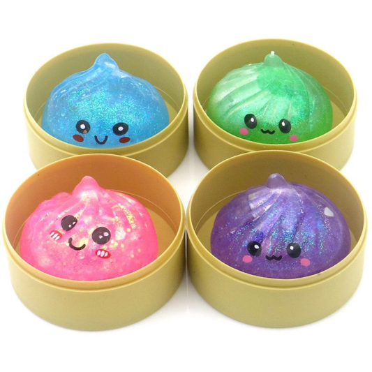 Mystery Squishy dumpling Fidget - Small Glitter