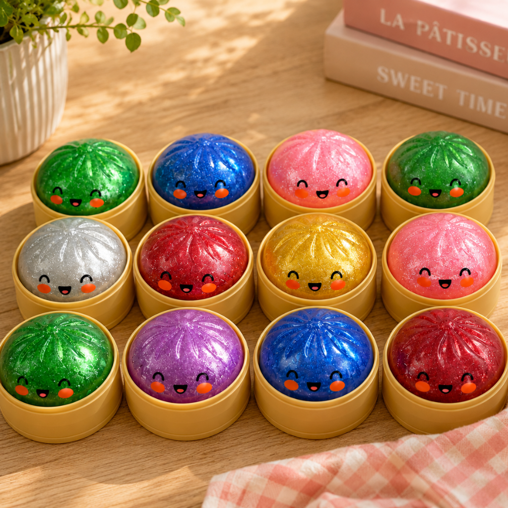 Mystery Squishy dumpling Fidget - Glitter SMALL (5cm)