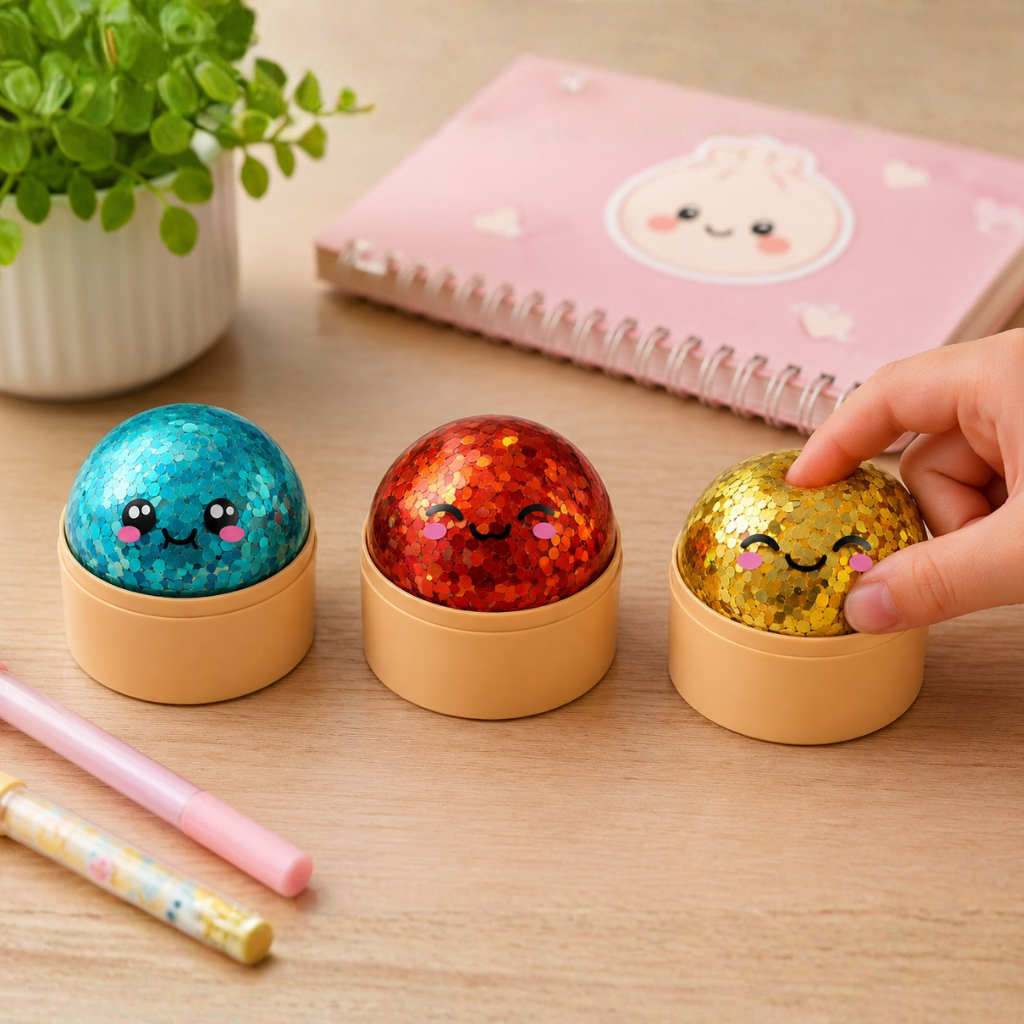 Mystery Squishy dumpling Fidget - Glitters large (8,5cm)