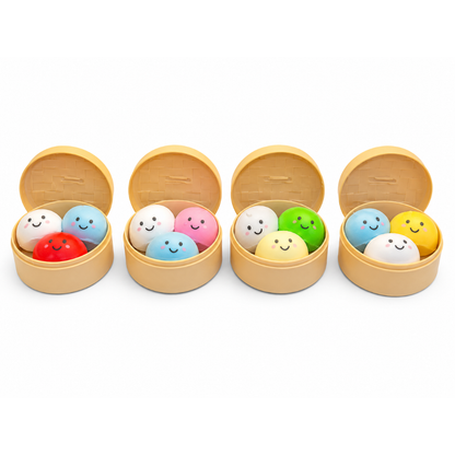 Mystery Squishy dumpling Fidget - 3 stuks MINI (5,5cm)