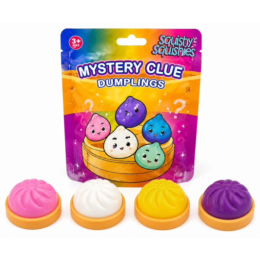 Mystery BLIND BAG Squishy dumpling Fidgets MINI - 4 stuks (3,5cm)