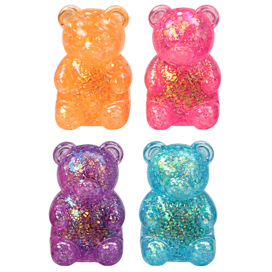 Squishy Gummy Bear Glitter Fidget