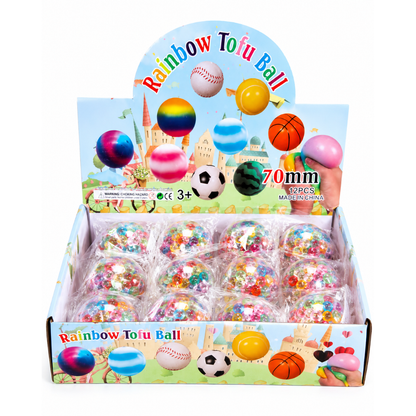 Squishy met plastic bolletjes