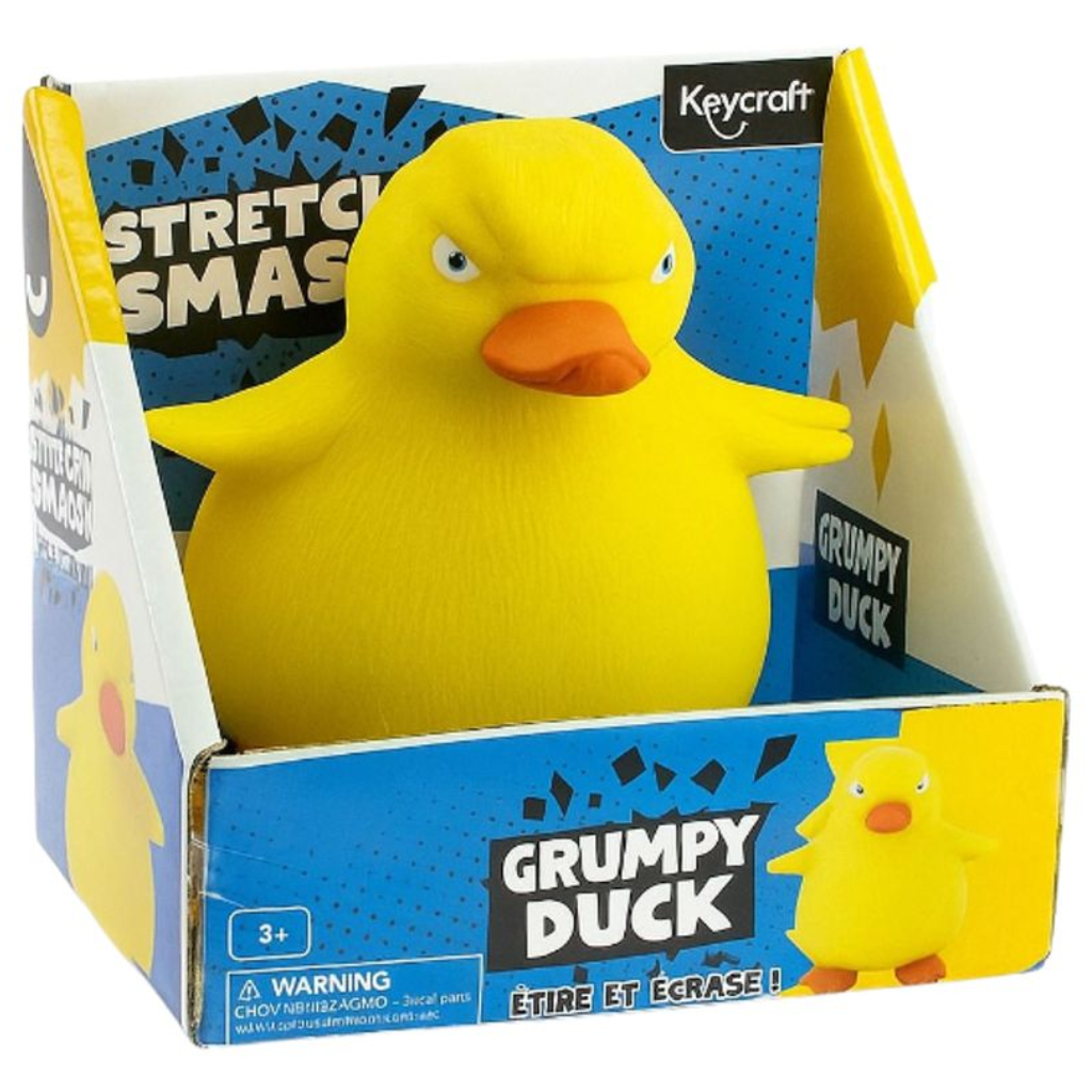 Rekbare Grumpy Duck eend stressspeelgoed