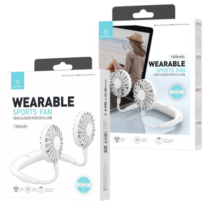 Dual Nekventilator USB Oplaadbaar