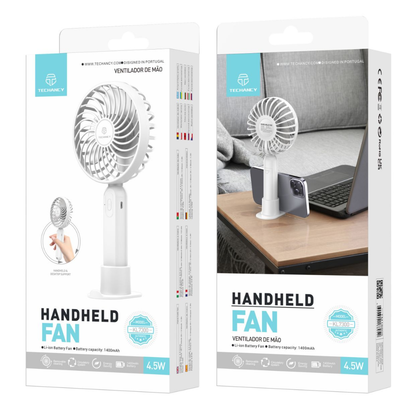 2 in 1 Mini Handventilator met Bureau en Telefoonhouder