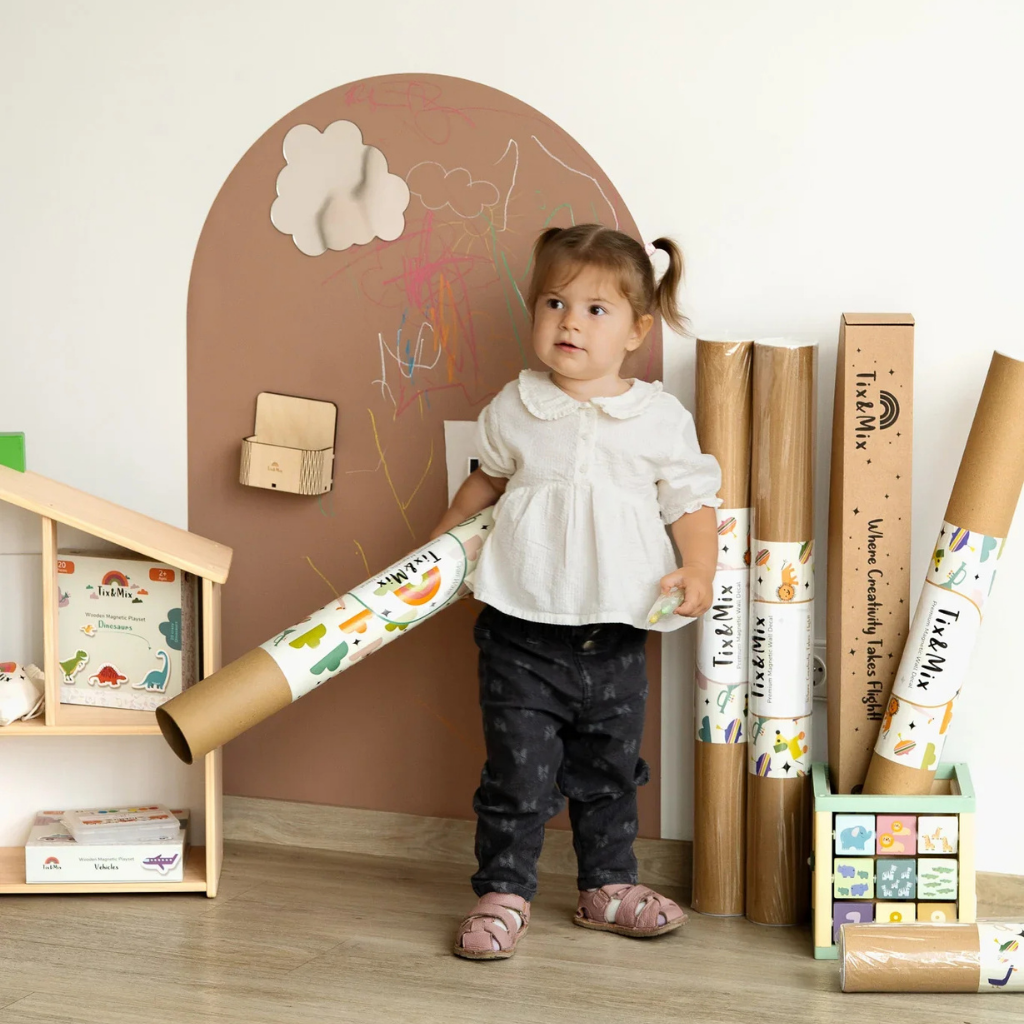 Tix-Mix magnetische tekenmuur met 2 krijtjes