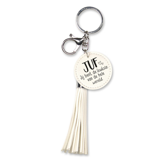 Sleutelhanger tassel - Juf