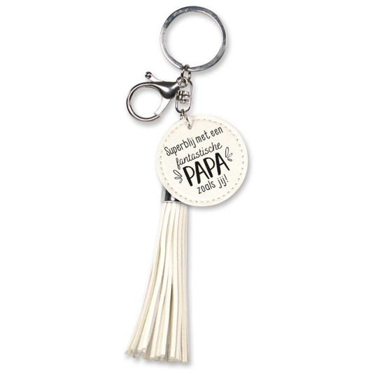 Sleutelhanger tassel - Superblij met een fantastische papa zoals jij!
