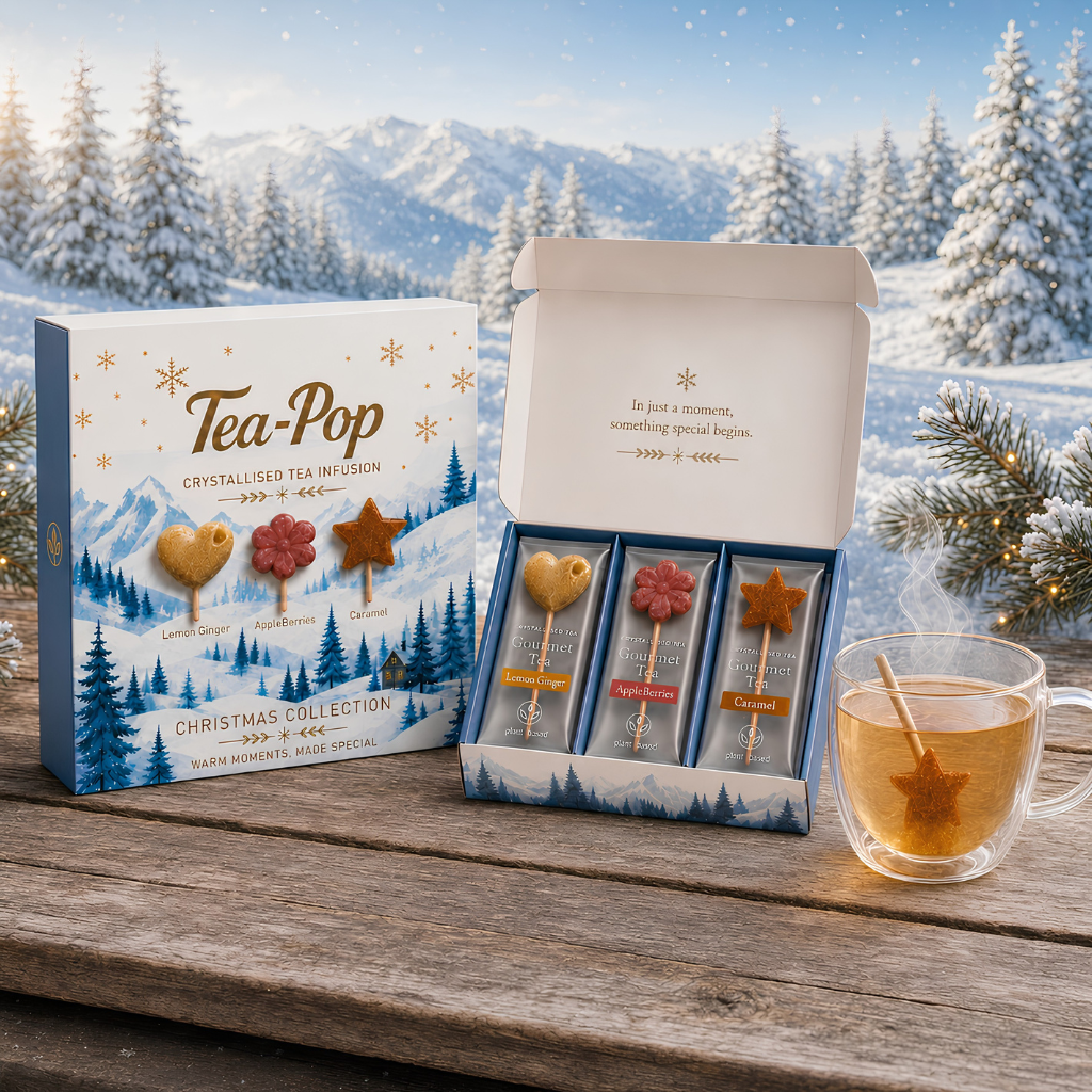 Tea-Pops Winter Moments kerstgeschenkset - 6 theesticks