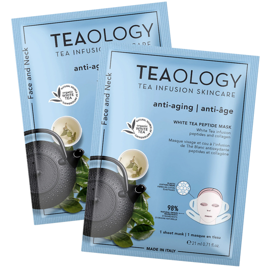 Teaology - Gezichtsmasker White tea Peptide Mask - 1+1 GRATIS