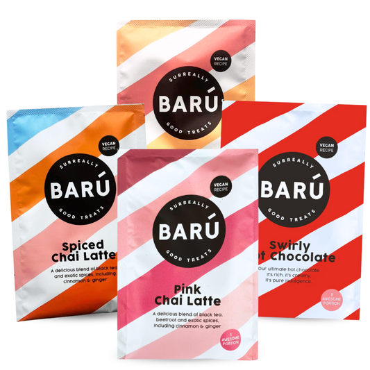 BARÚ Chai Latte testpakket + GRATIS Swirly Hot Chocolate