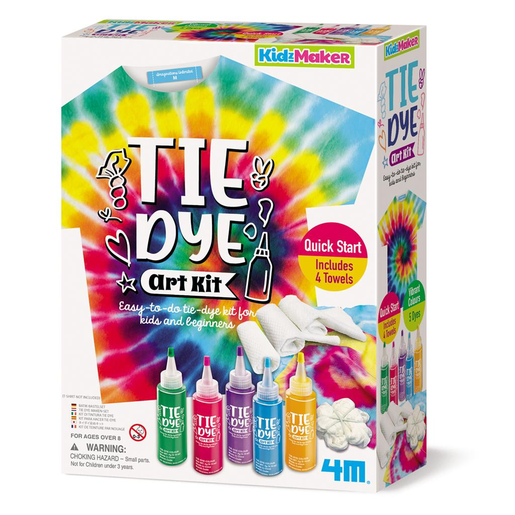 Tie dye kunst set met 5 kleuren