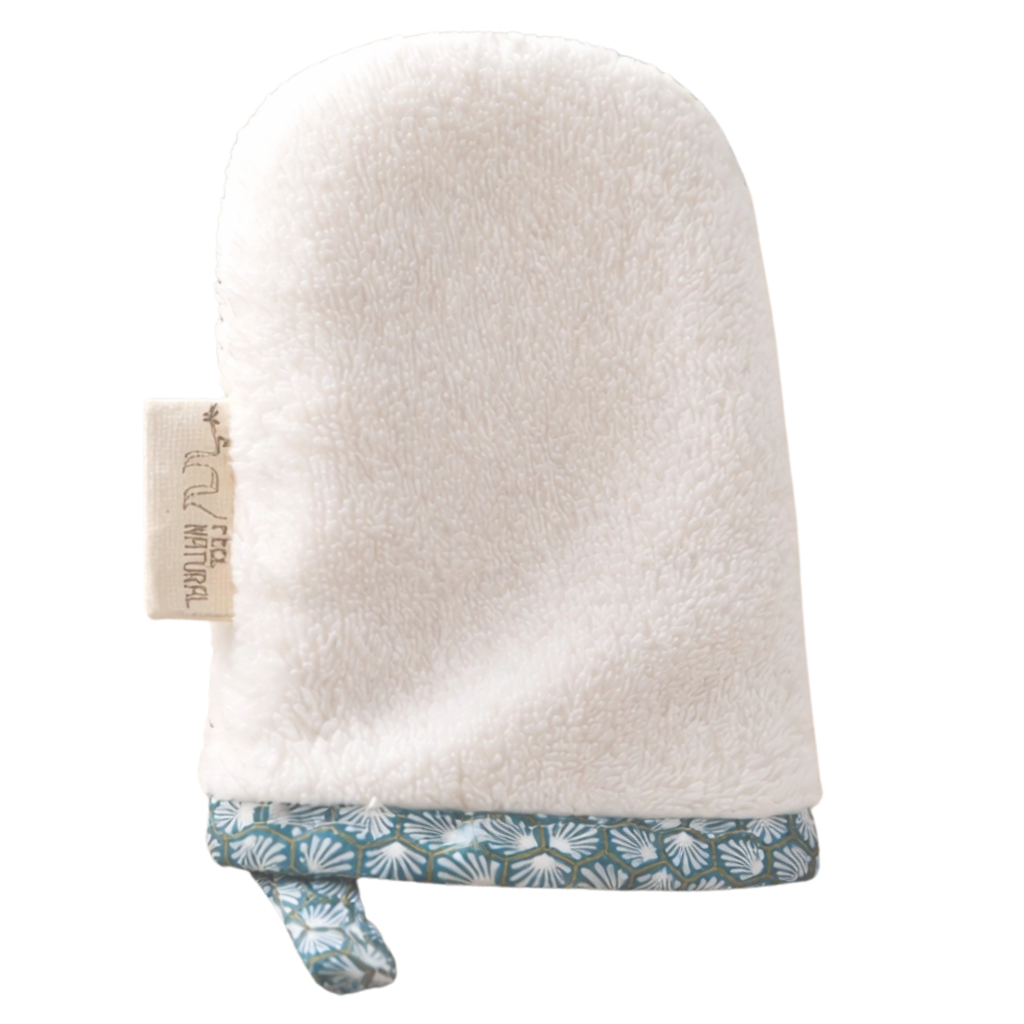 Wasbare make-up remover handschoen