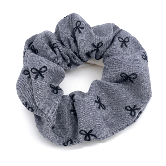 Scrunchie met strikjes - Zwart