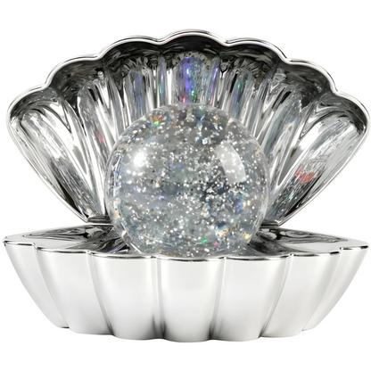 Schelpvormige lamp met parel