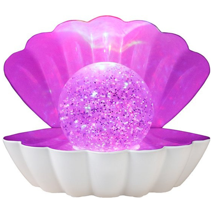 Schelpvormige lamp met parel