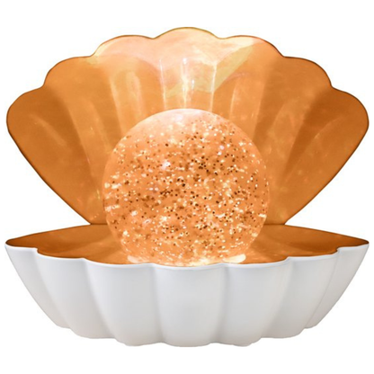 Schelpvormige lamp met parel