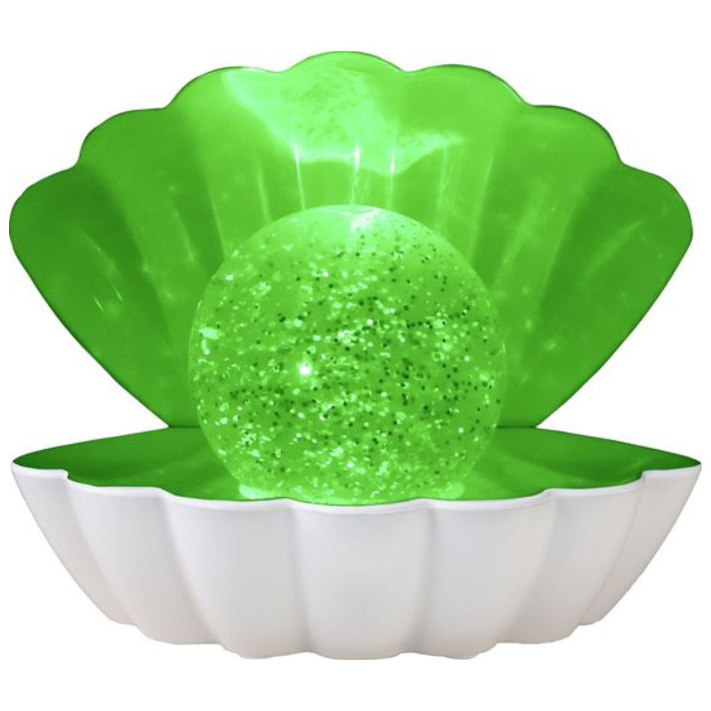 Schelpvormige lamp met parel