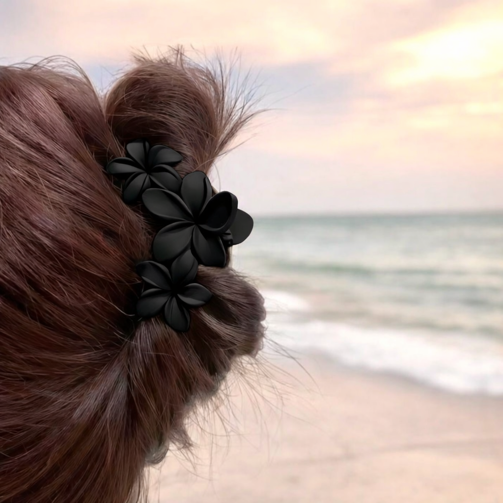 Haarclip met 3 Hawaii bloemen