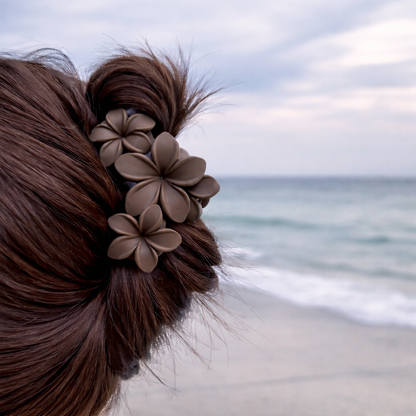 Haarclip met 3 Hawaii bloemen