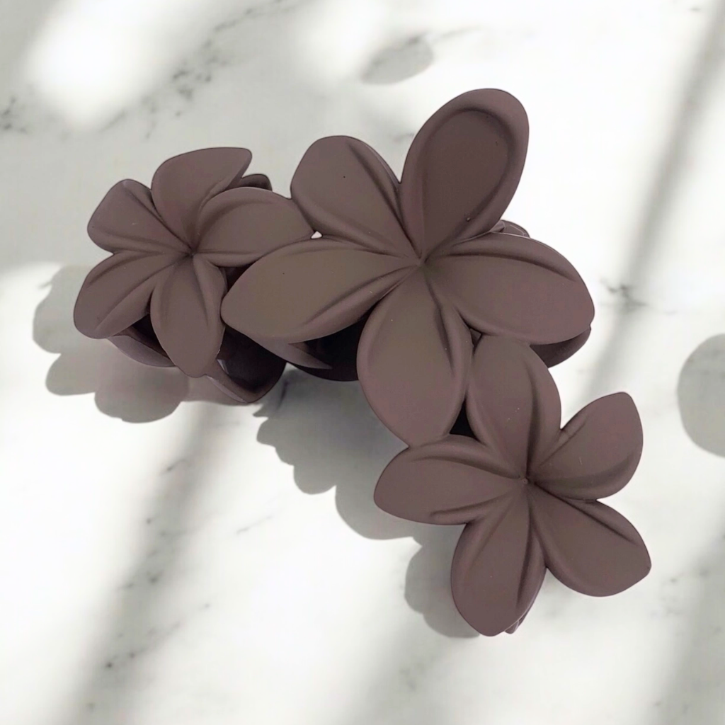 Haarclip met 3 Hawaii bloemen